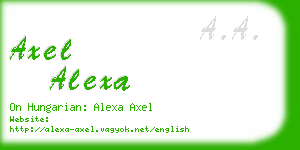 axel alexa business card